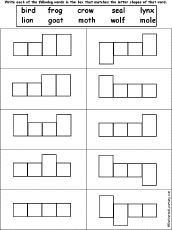 Search result: 'Animals - Word Shape Puzzle: 4-letter words'