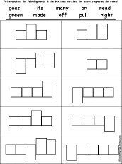 Search result: 'Dolch Words #16 - Word Shape Puzzle'