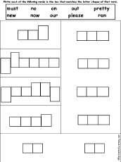 Search result: 'Dolch Words #7 - Word Shape Puzzle'