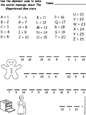 Search result: '"The Gingerbread Man" Alphabet Code'