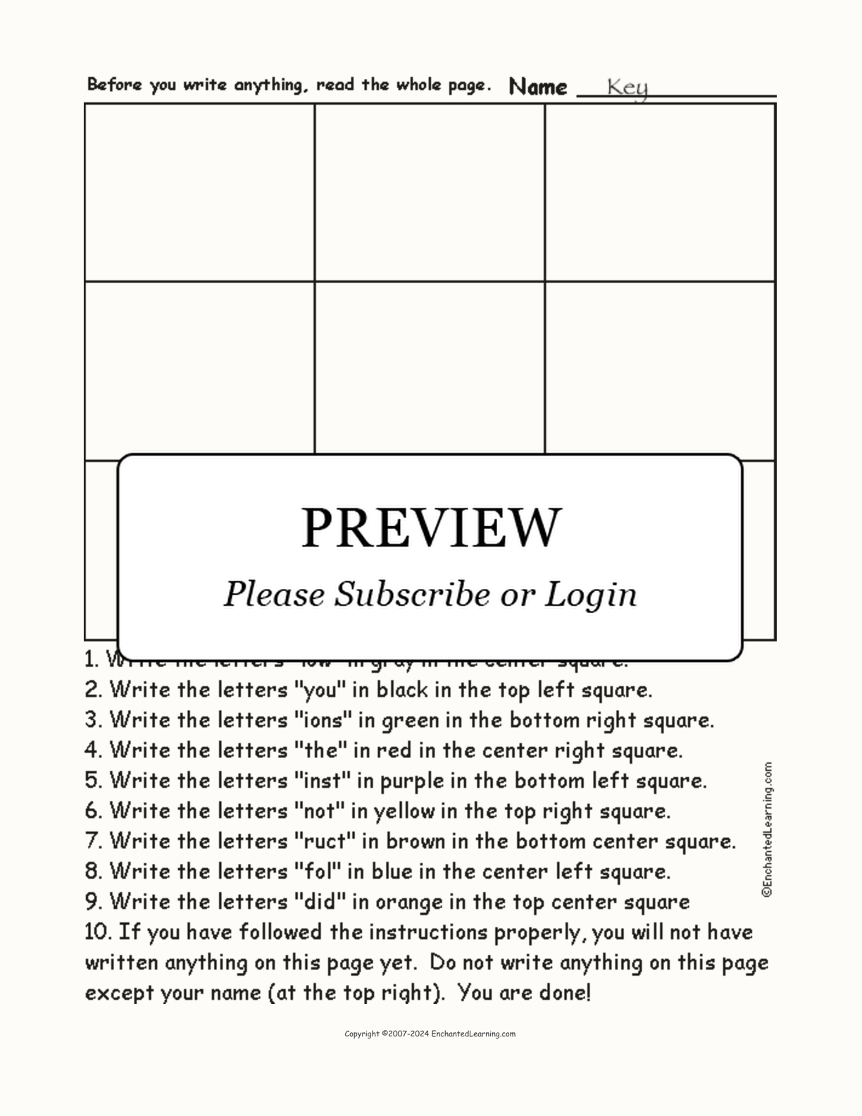 April Fool's Day - Follow the Instructions interactive worksheet page 2