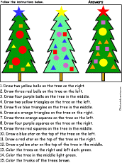 Evergreen Trees: Follow the Instructions to Decorate the Trees
