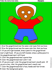 Gingerbread Man: Follow the Instructions