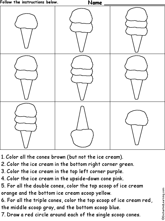 Search result: 'Ice Cream Cones - Follow the Instructions'
