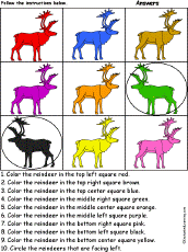 Color the reindeer