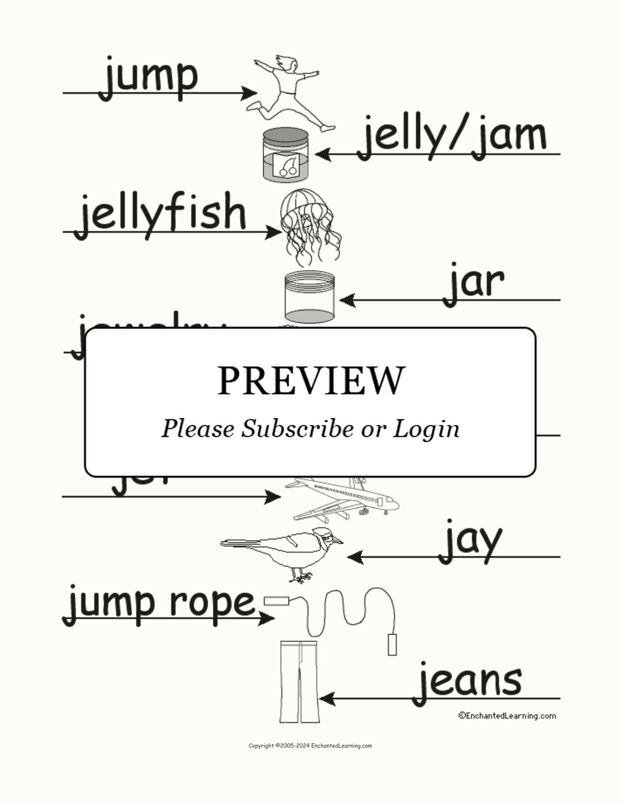 Label the Words that Start with J interactive worksheet page 2