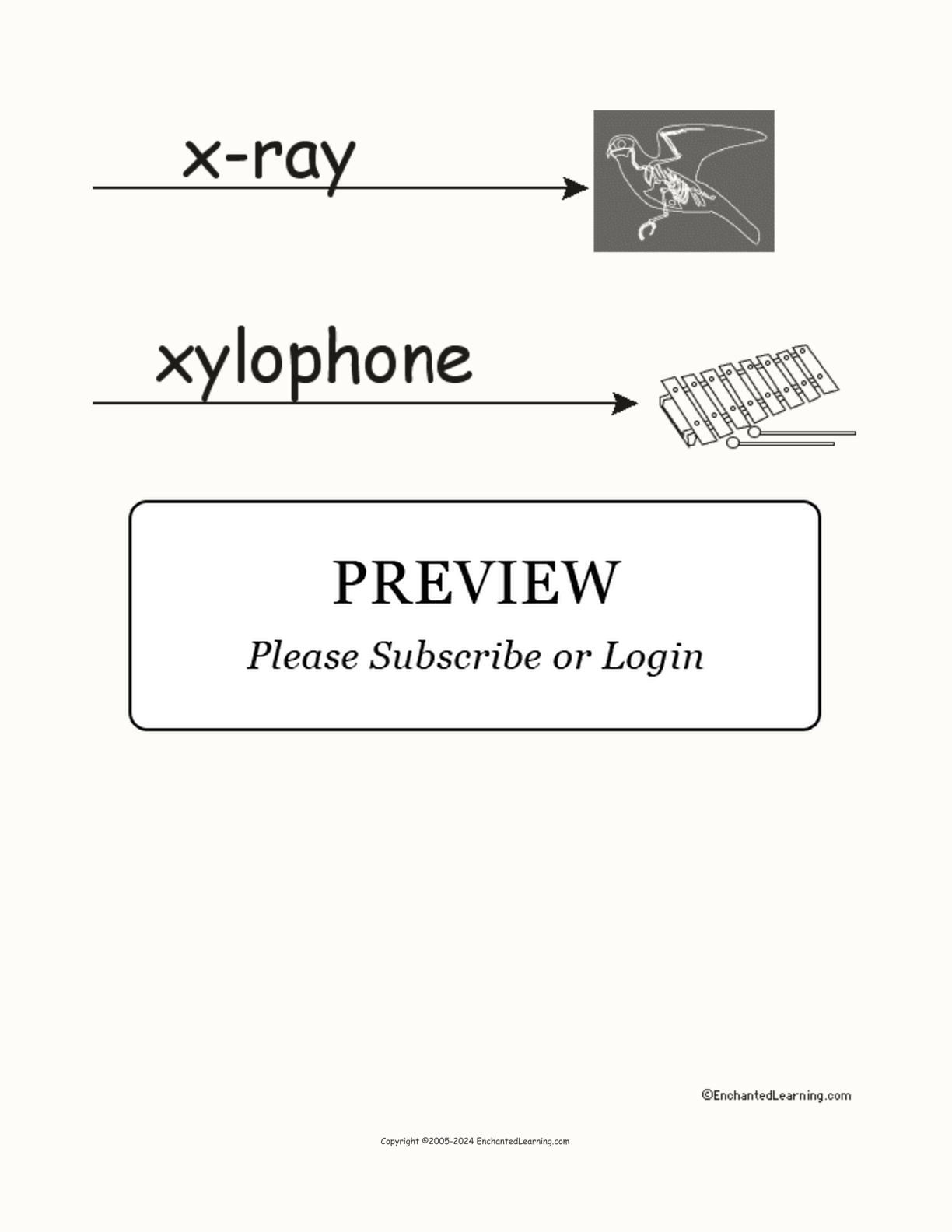 Label the Words that Start with X interactive worksheet page 2