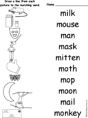 words match letter alphabet activities enchantedlearning start kindergarten preschool worksheets letters printable mouse matchwordsandpix