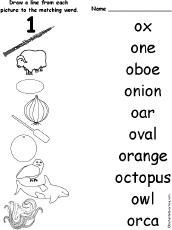 Letter O Alphabet Activities at EnchantedLearning.com