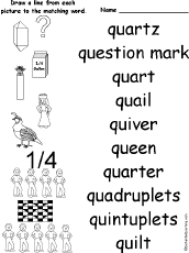 Letter Q Alphabet Activities At Enchantedlearning Com