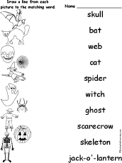 Halloween Spelling Worksheets