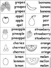 Fruits and Vegetables: Spelling Worksheets - EnchantedLearning.com