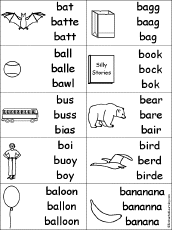 Words that start with B with live examples, Alphabet words