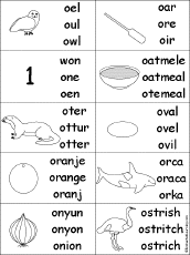 Letter O Alphabet Activities at EnchantedLearning.com