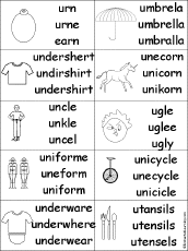 Letter U Alphabet Activities At Enchantedlearning Com