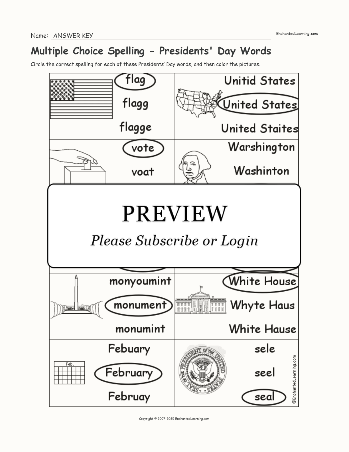 multiple-choice-spelling-presidents-day-words-enchanted-learning