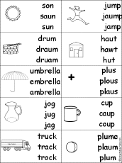 Short U Alphabet Activities at EnchantedLearning.com