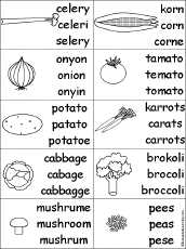 Multiple Choice Spelling -  Vegetables