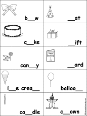 fill in the missing letters in words at enchantedlearning com