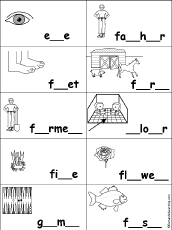 Fill in Missing Letters in Dolch Words