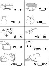 Fill In Missing Letters In Words That Start With V Enchantedlearning Com