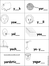 Letter Y Alphabet Activities At Enchantedlearning Com