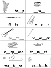 Search result: 'Missing Letters in Musical Instruments'