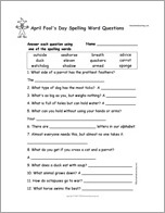 Search result: 'April Fool's Day Spelling Word Questions'