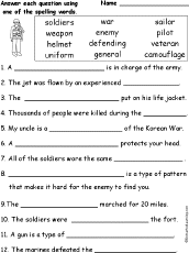 Us Military Activities And Worksheets Enchanted Learning