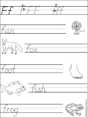 Trace and Write F Words