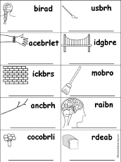 Search result: 'Unscramble Words Starting With Consonant Blends and Digraphs: Br'