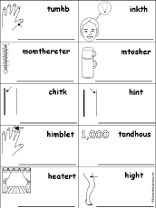 Search result: 'Unscramble Words Starting With Consonant Blends and Digraphs: Th'