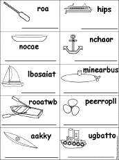 Unscramble Words at EnchantedLearning.com