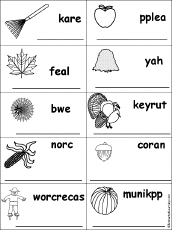 Unscramble Holiday and Seasons Words at EnchantedLearning.com