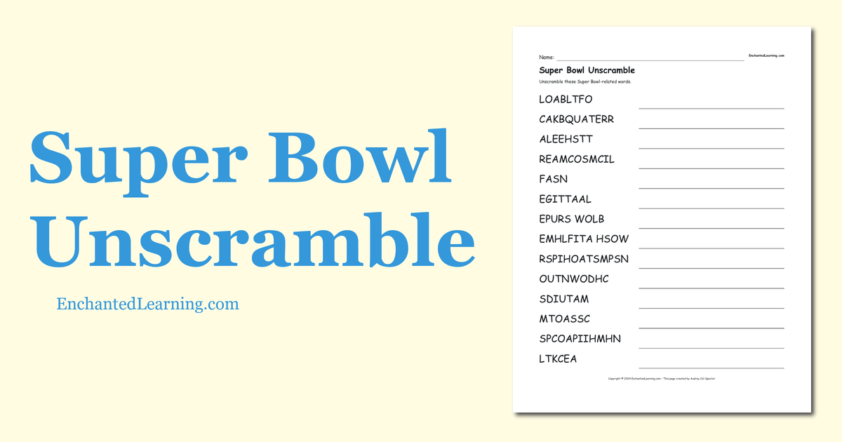 super-bowl-unscramble-enchanted-learning