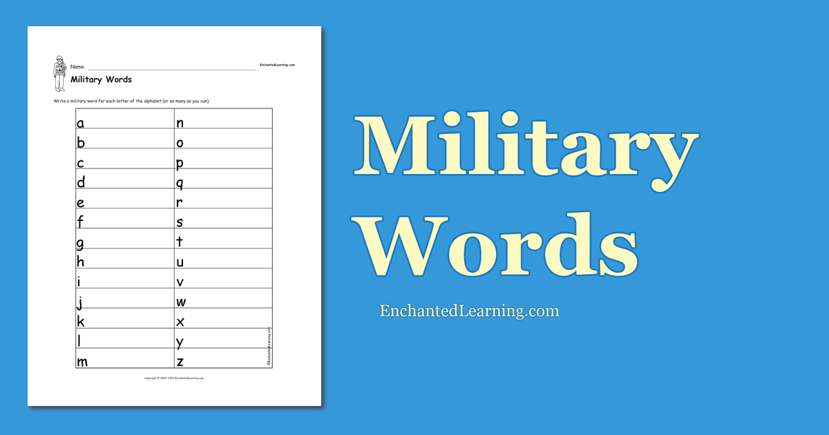 a-military-word-for-each-letter-enchanted-learning