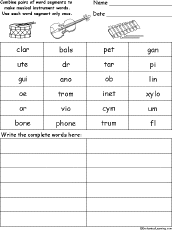 Search result: 'Musical Instrument Word Pieces Puzzle'