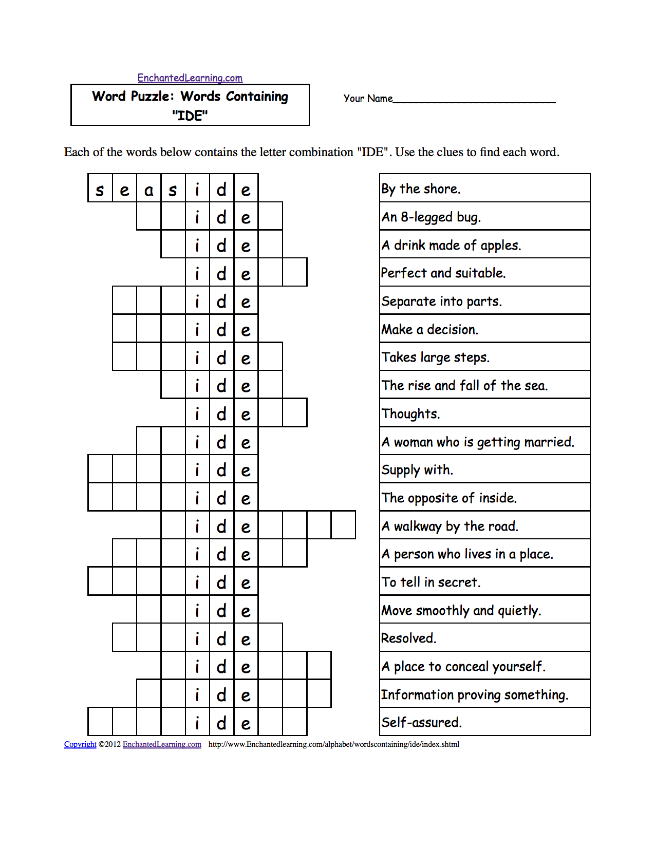 Word Puzzles Words Containing Three Letter Combinations Worksheets To Print