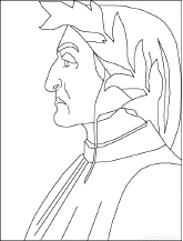 Alessandro Botticelli, Dante: Coloring Page - EnchantedLearning.com