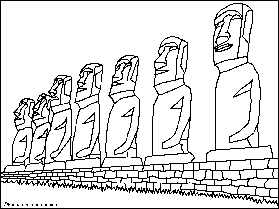 How to Draw Easter Island Moai Statues 