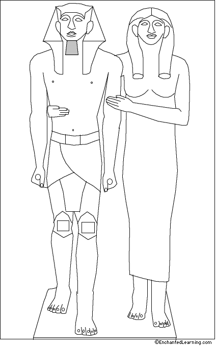 egyptian king and queen drawing