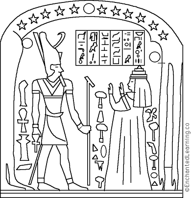 egyptian sphinx coloring pages