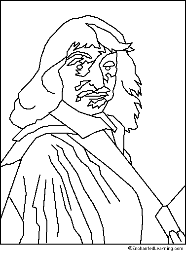 Search result: 'Frans Hals Coloring Page - Portrait of Descartes'