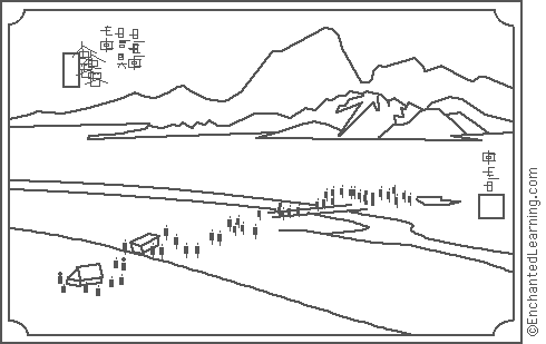 Search result: 'Hiroshige: Coloring Page'