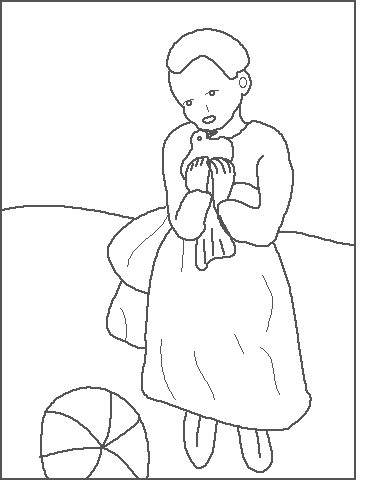 Picasso Child With Dove Coloring Page Enchantedlearning Com