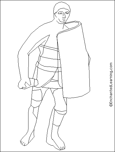 Search result: 'Roman Gladiator Coloring Page'