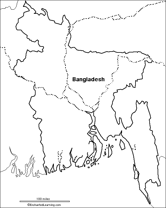 Search result: 'Outline Map Bangladesh'