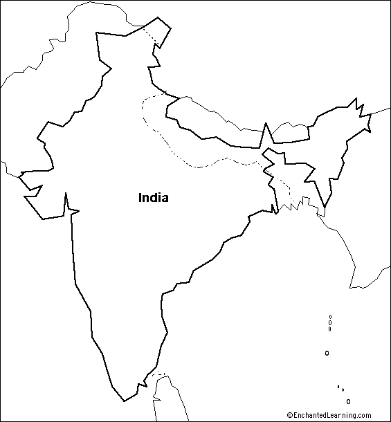 outline map India