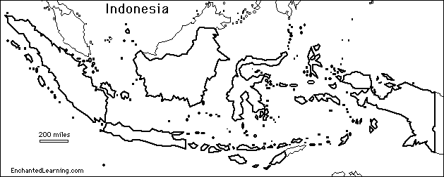 outline map Indonesia