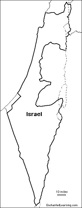 outline map Israel